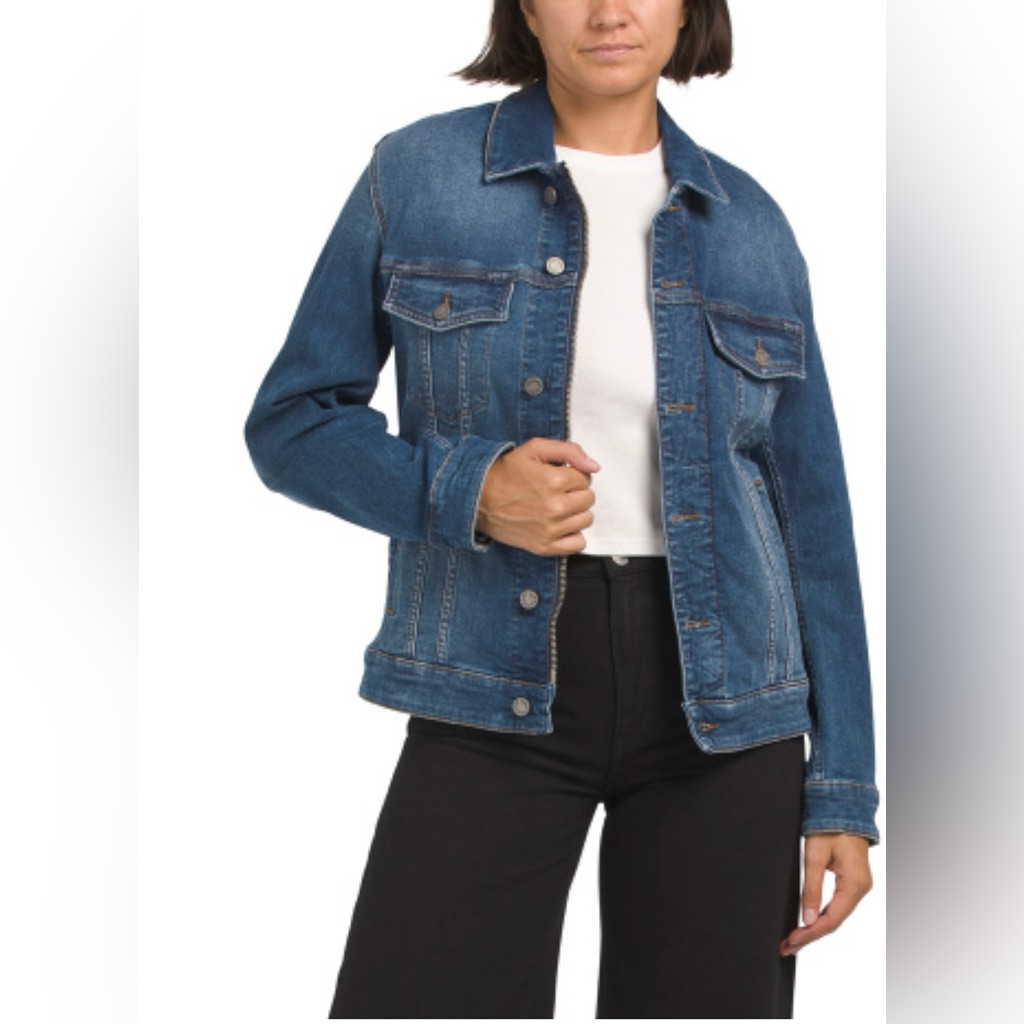 Zadig & Voltaire Kase Heart Denim Jacket Size Large Brand New With Tags